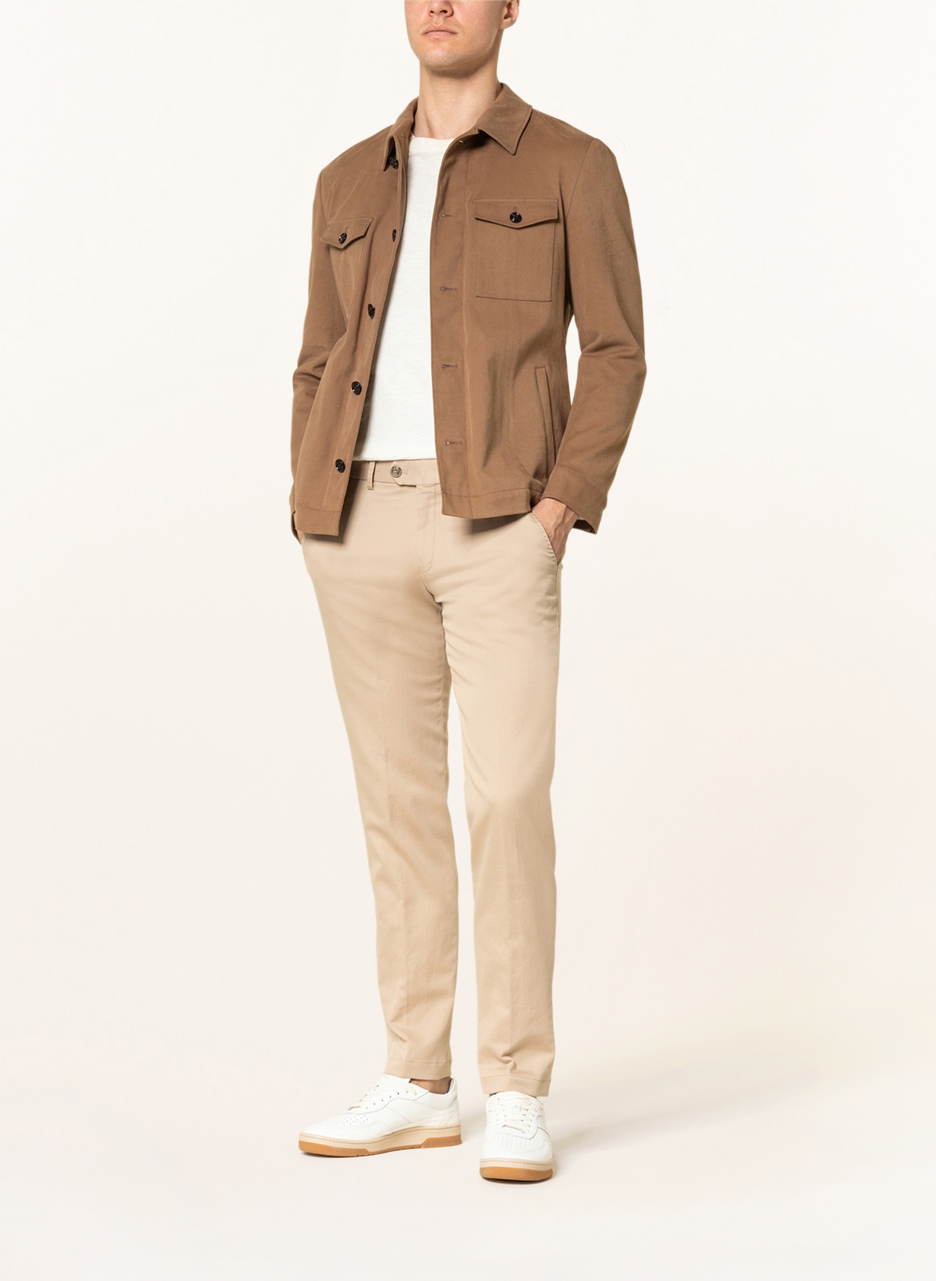 HILTL Chino kalhoty Extra Slim Fit, Barva: BÉŽOVÁ (Obrázek 2)