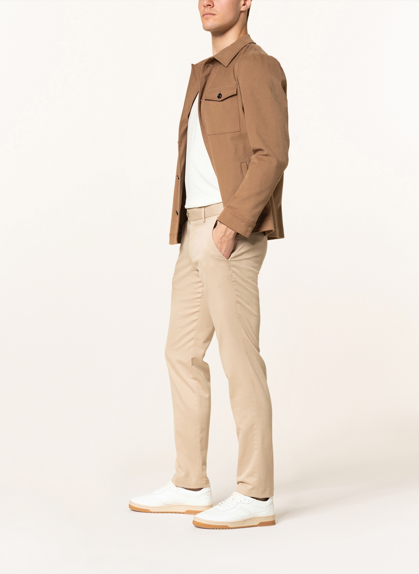 HILTL Chino kalhoty Extra Slim Fit, Barva: BÉŽOVÁ (Obrázek 4)