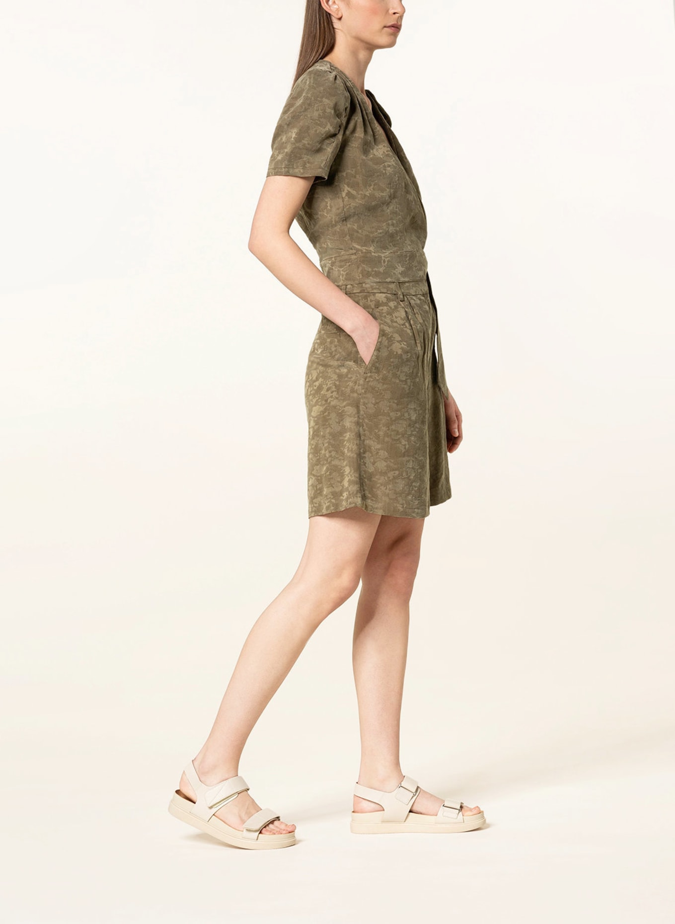 LOVJOI Shorts , Color: OLIVE (Image 4)