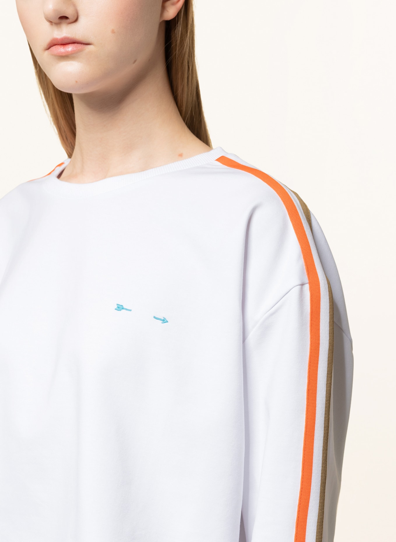 THE UPSIDE Cropped-Sweatshirt ROLLER ODELIA, Farbe: WEISS (Bild 4)