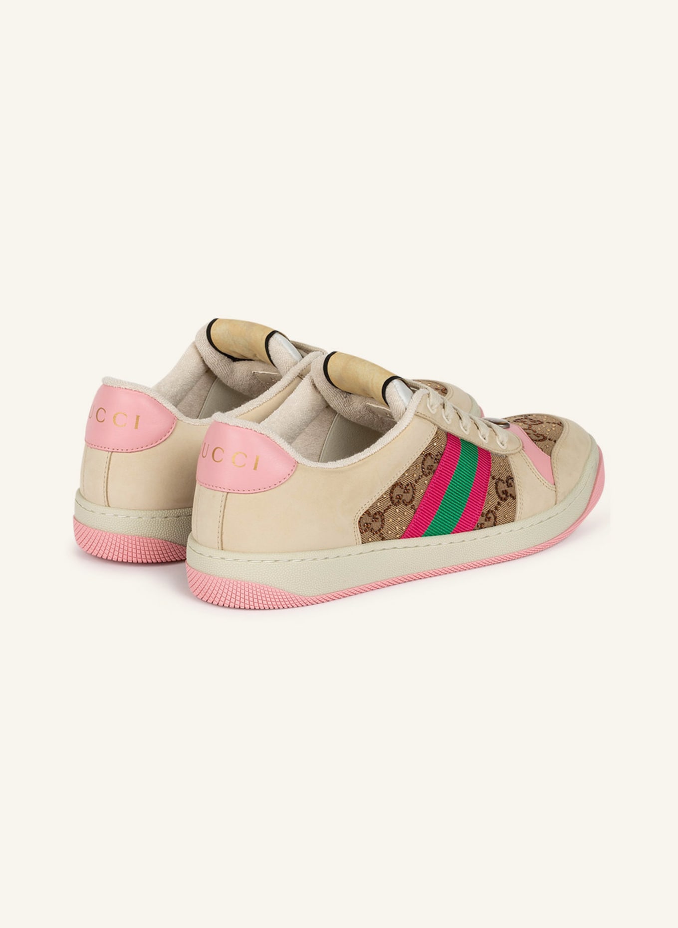 GUCCI Sneakers SCREENER with decorative gem trim, Color: 2587 CAM-EBO/W.R/B.P-N.S- (Image 2)