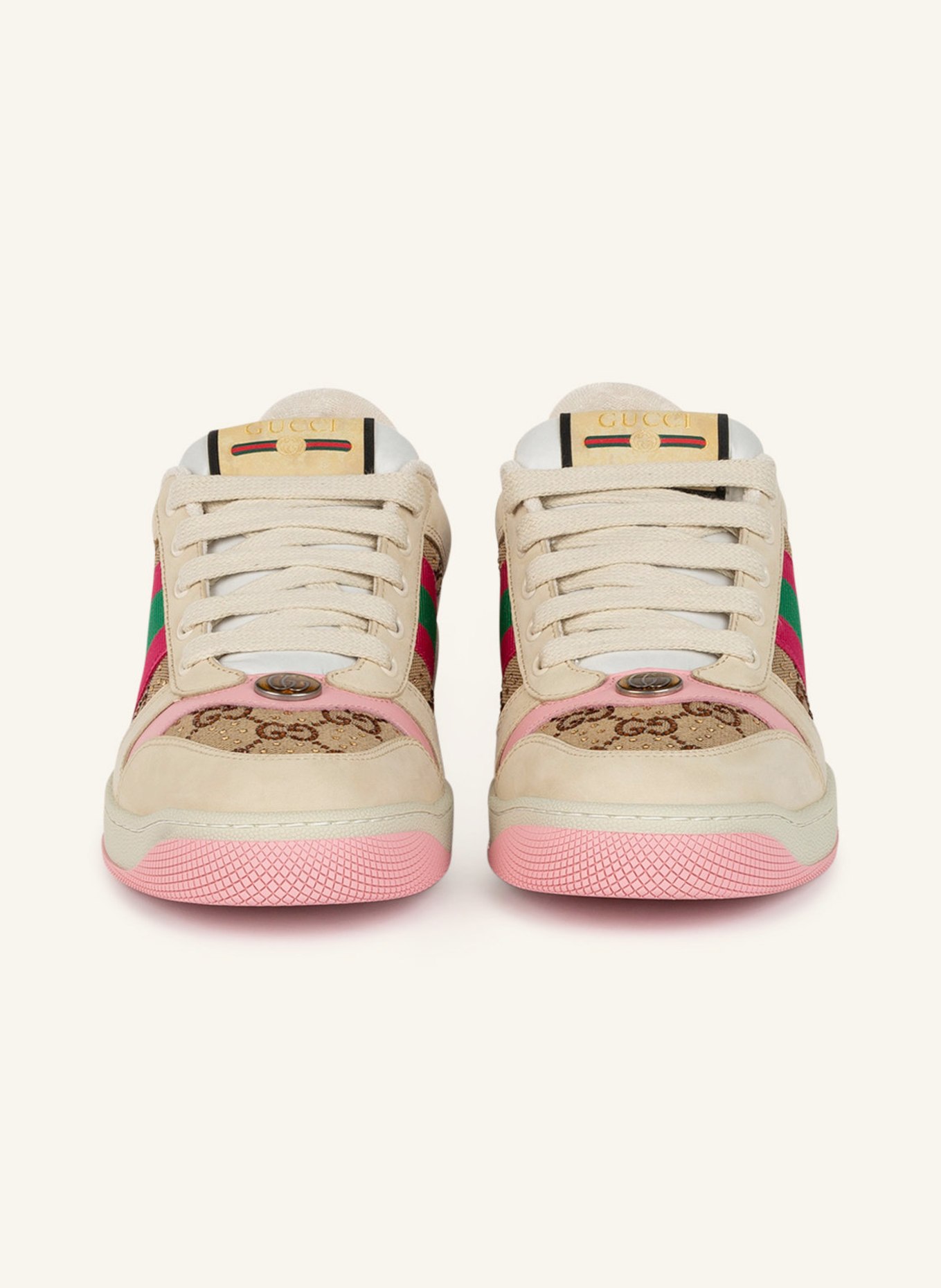 GUCCI Sneakers SCREENER with decorative gem trim, Color: 2587 CAM-EBO/W.R/B.P-N.S- (Image 3)