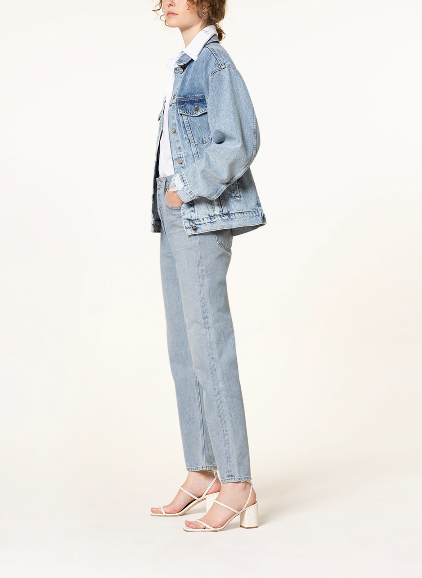 AGOLDE Straight Jeans 90S PINCH WAIST, Farbe: SOUNDWAVE SOUNDWAVE (Bild 4)
