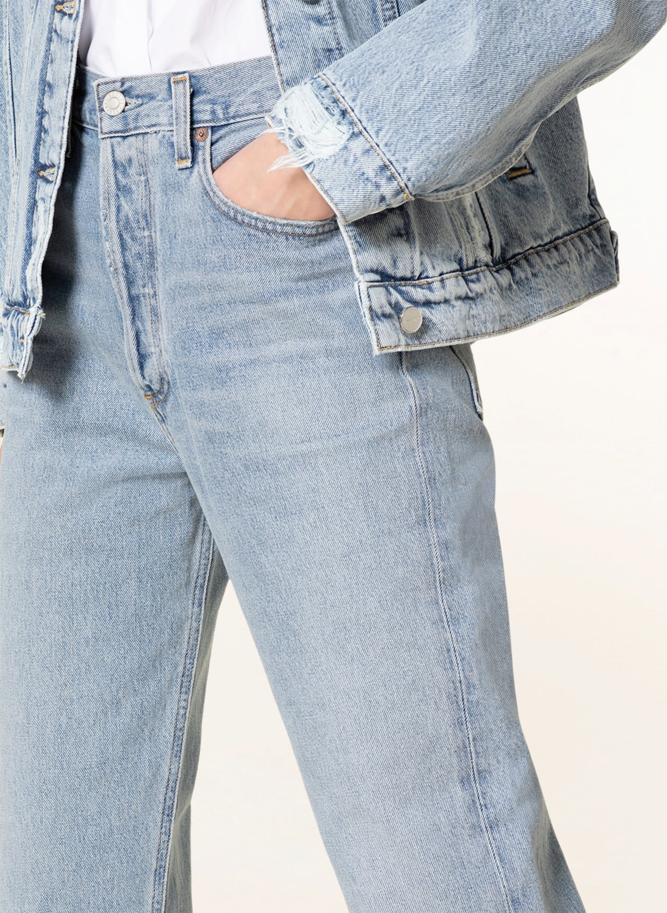AGOLDE Straight Jeans 90S PINCH WAIST, Farbe: SOUNDWAVE SOUNDWAVE (Bild 5)