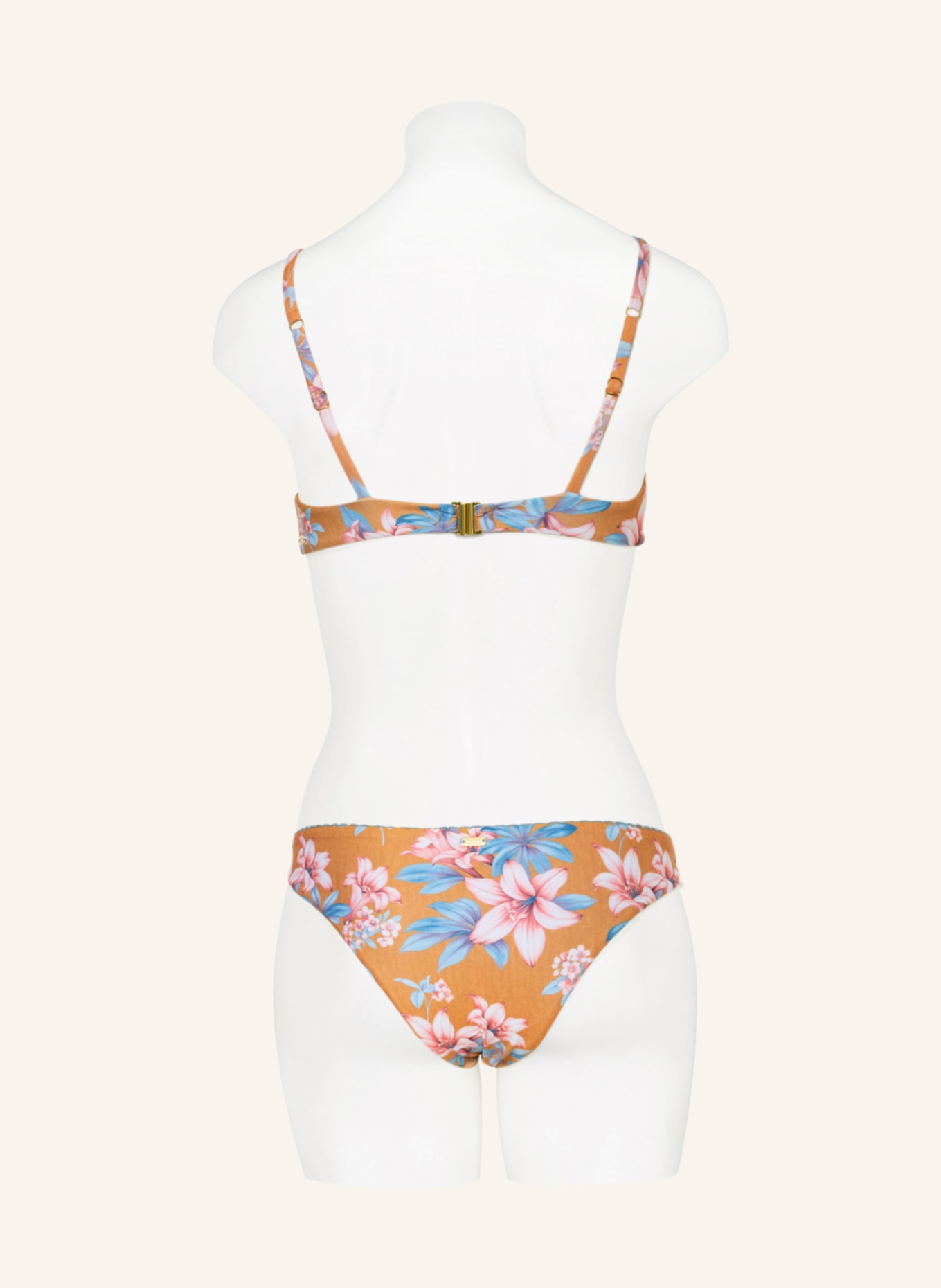 BANANA MOON COUTURE Triangel-Bikini-Top ZANO PALAPAS , Farbe: HELLROSA/ DUNKELORANGE/ BLAUGRAU (Bild 3)