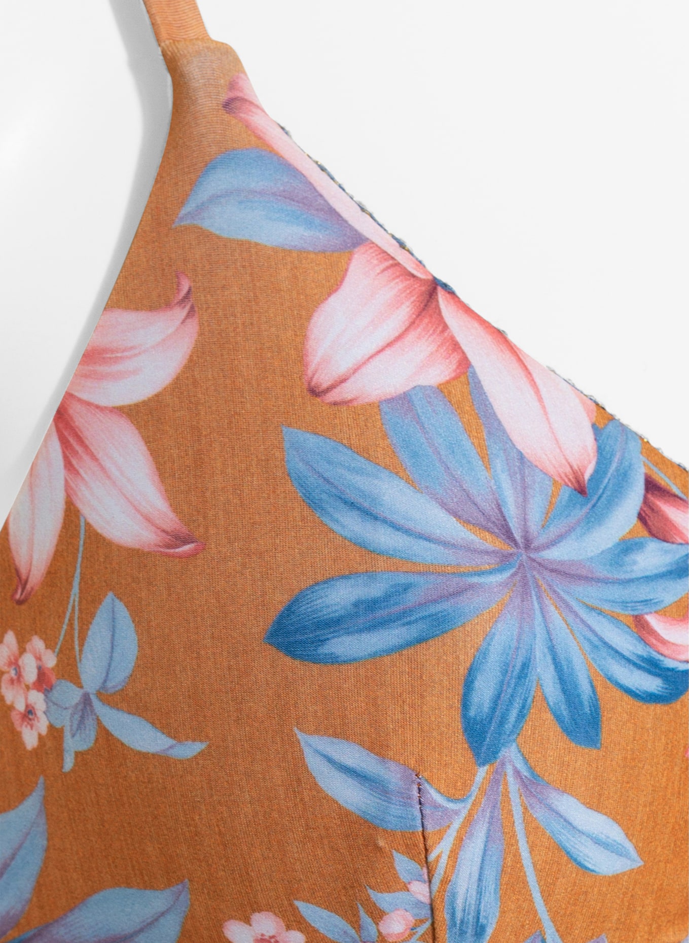 BANANA MOON COUTURE Triangel-Bikini-Top ZANO PALAPAS , Farbe: HELLROSA/ DUNKELORANGE/ BLAUGRAU (Bild 4)