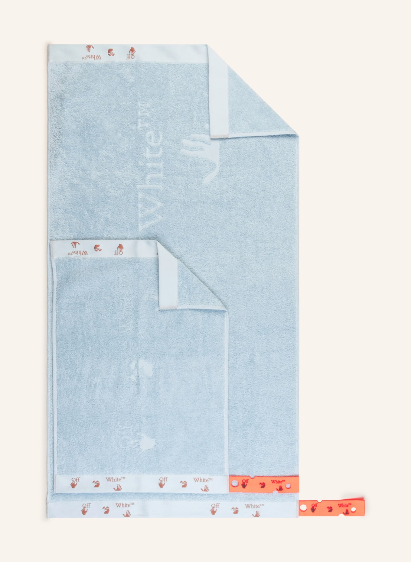 Off-White Home Set: Guest hand towel and hand towel, Color: LIGHT BLUE (Image 2)