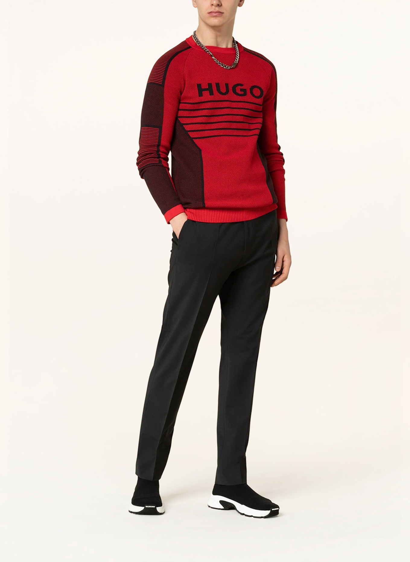 HUGO Spodnie HOWARD w stylu sportowym extra slim fit, Kolor: CZARNY (Obrazek 2)