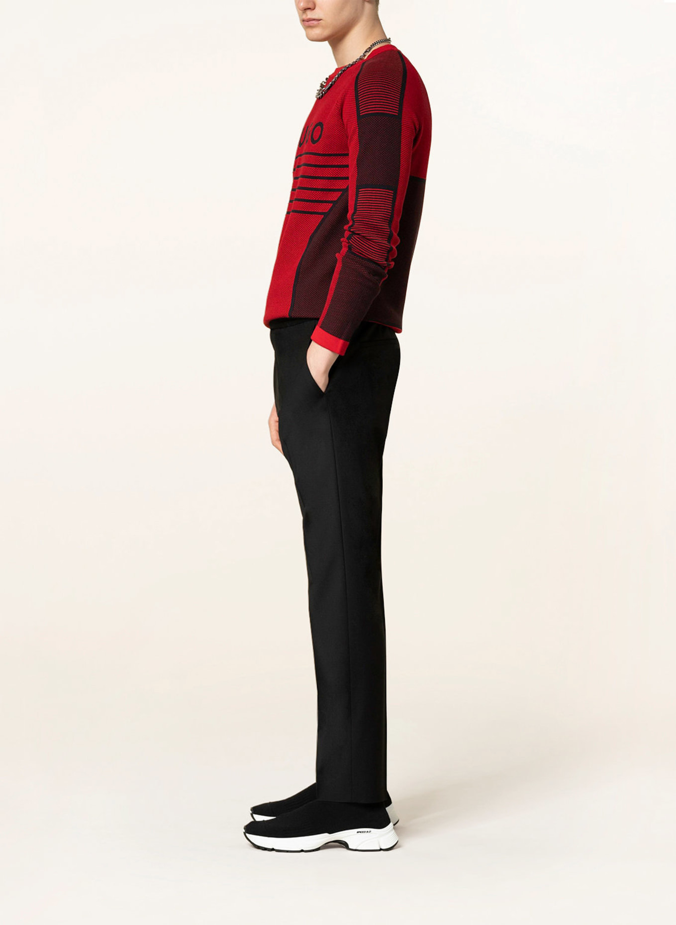 HUGO Spodnie HOWARD w stylu sportowym extra slim fit, Kolor: CZARNY (Obrazek 4)