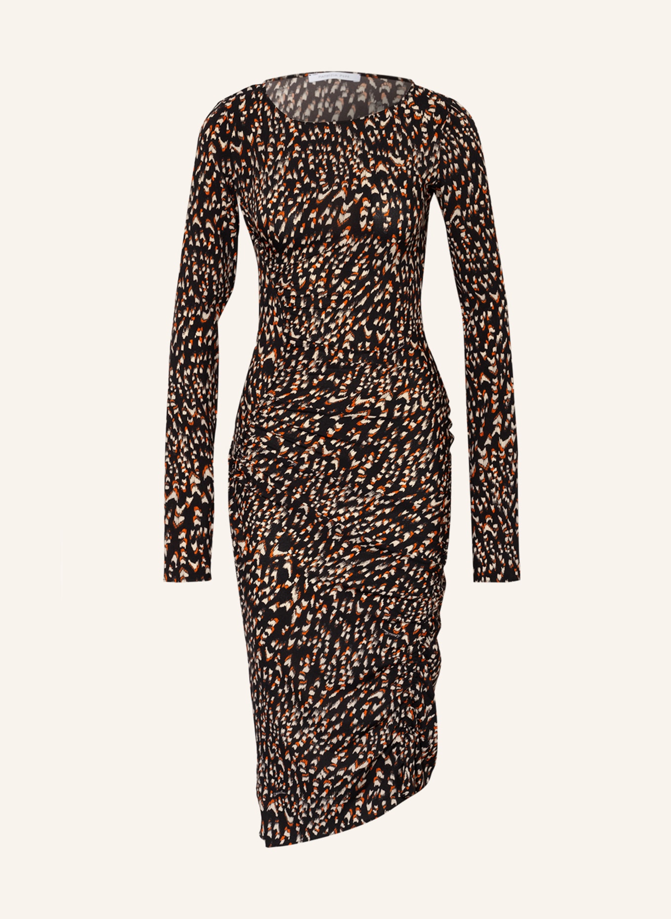 PATRIZIA PEPE Kleid: SCHWARZ / WEISS / ORANGE