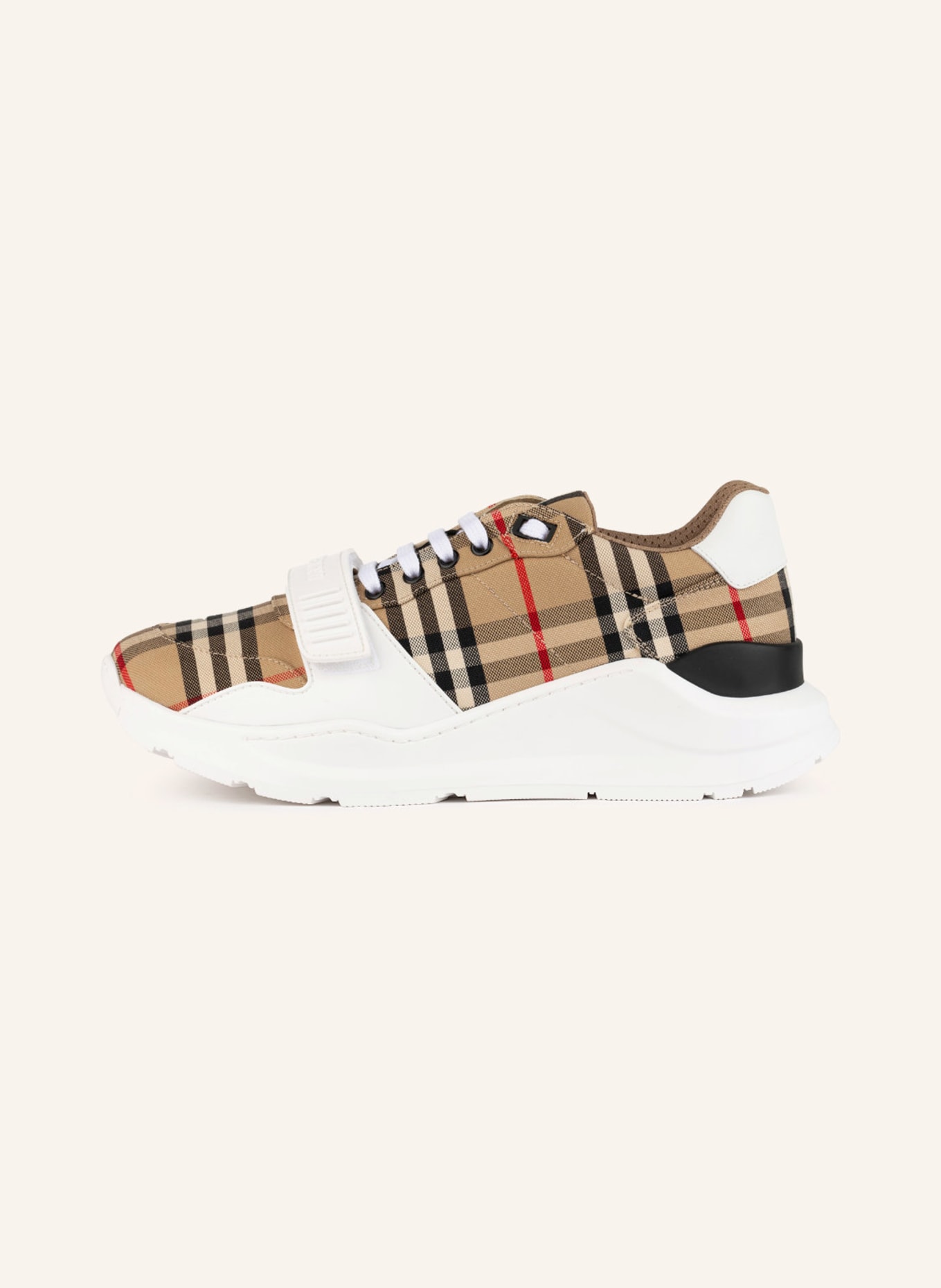 BURBERRY Sneakers RAMSEY, Color: BEIGE/ BLACK/ RED (Image 4)