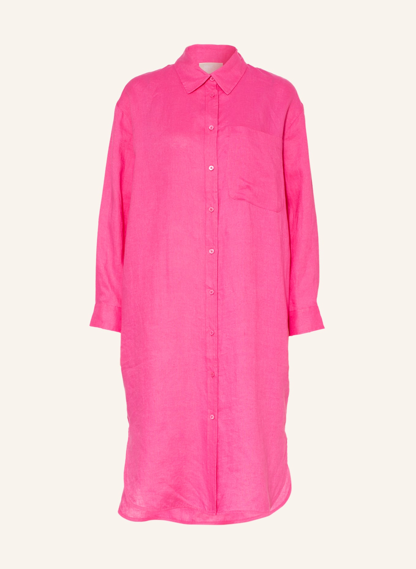 MRS & HUGS Hemdblusenkleid aus Leinen , Farbe: PINK (Bild 1)