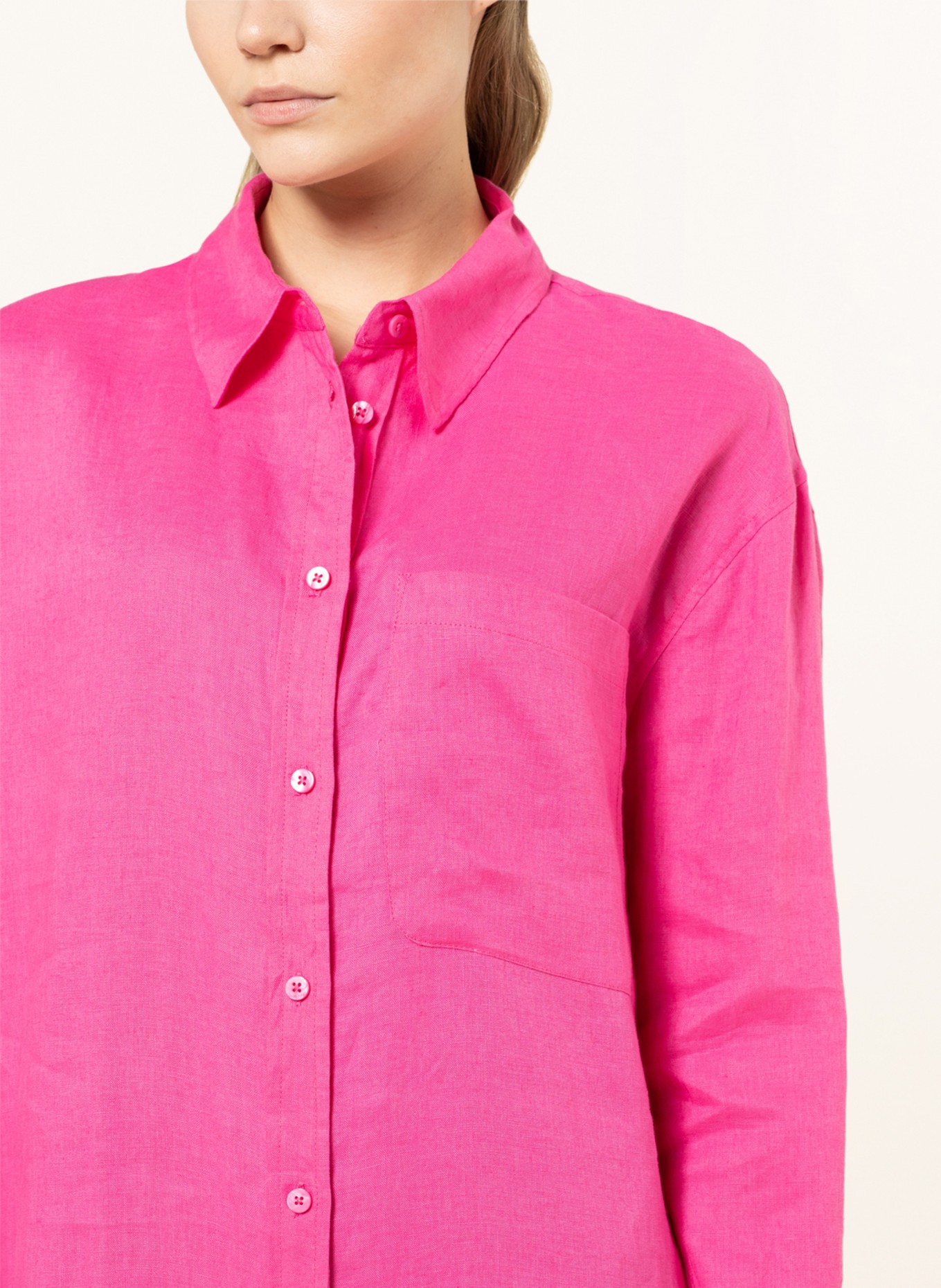 MRS & HUGS Hemdblusenkleid aus Leinen , Farbe: PINK (Bild 4)