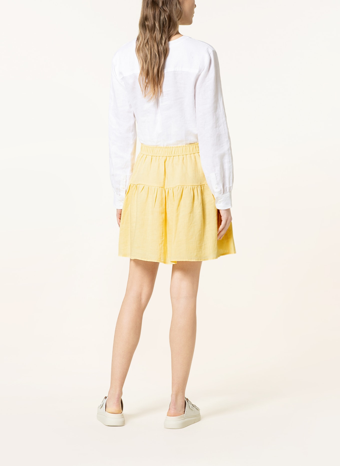 MRS & HUGS Linen skirt, Color: YELLOW (Image 3)