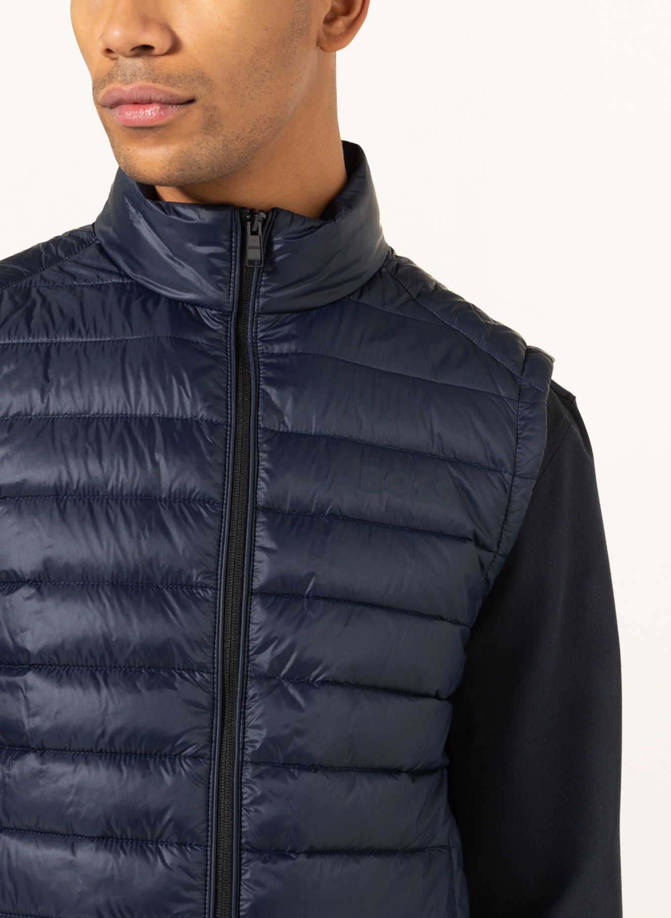 BOSS Quilted vest CALANO, Color: DARK BLUE (Image 4)