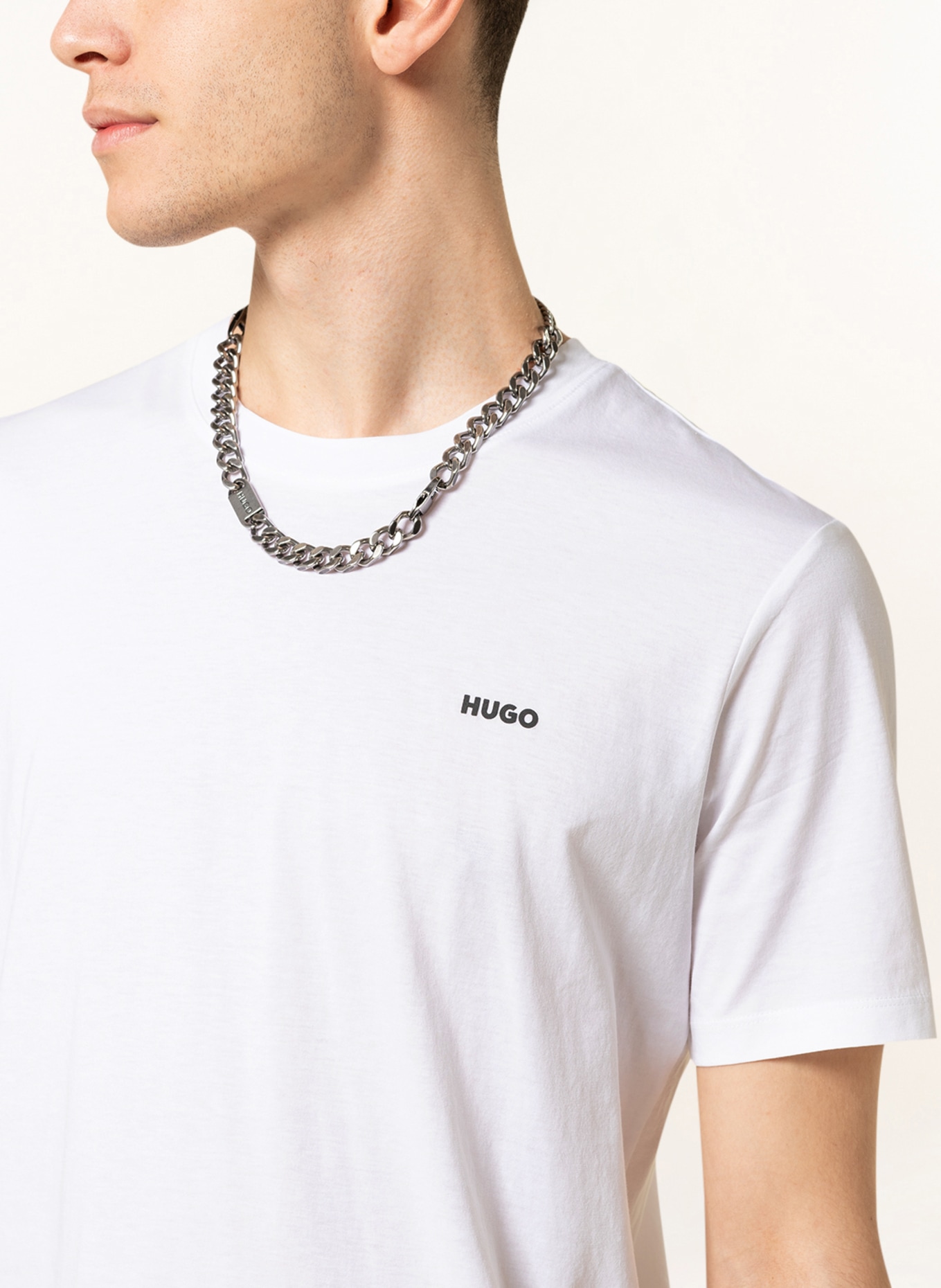 HUGO T-shirt DERO, Color: WHITE (Image 4)