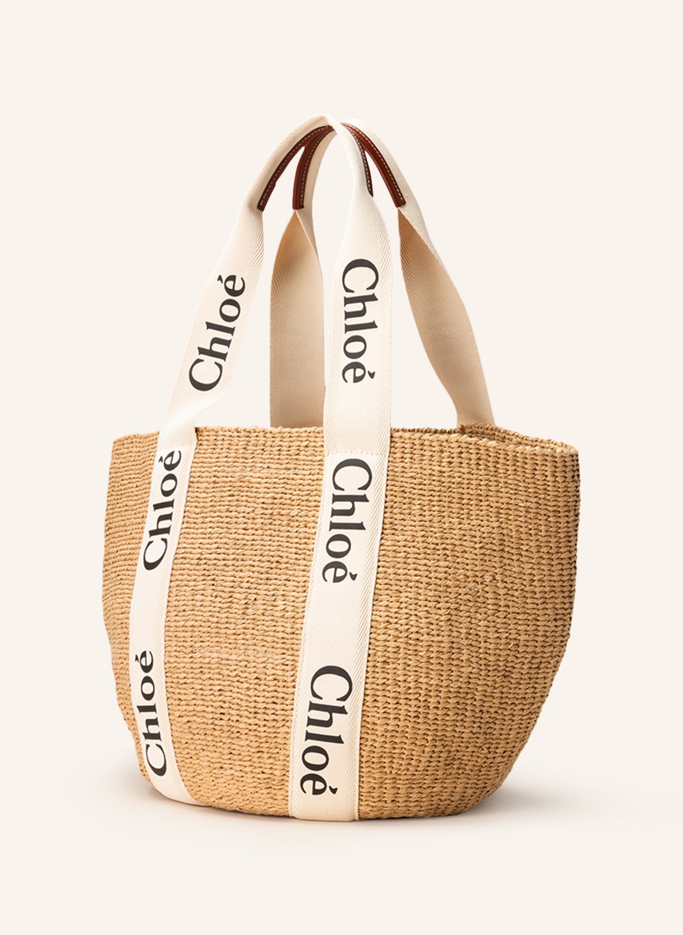 Chloé Shopper WOODY LARGE, Farbe: WHITE (Bild 2)