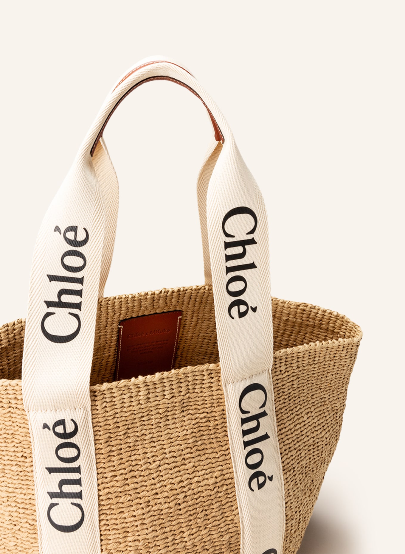 Chloé Shopper WOODY LARGE, Farbe: WHITE (Bild 3)