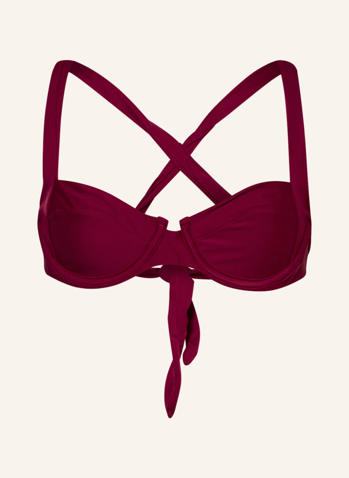 PILYQ Underwired bikini top ZEN , Color: DARK RED (Image 1)