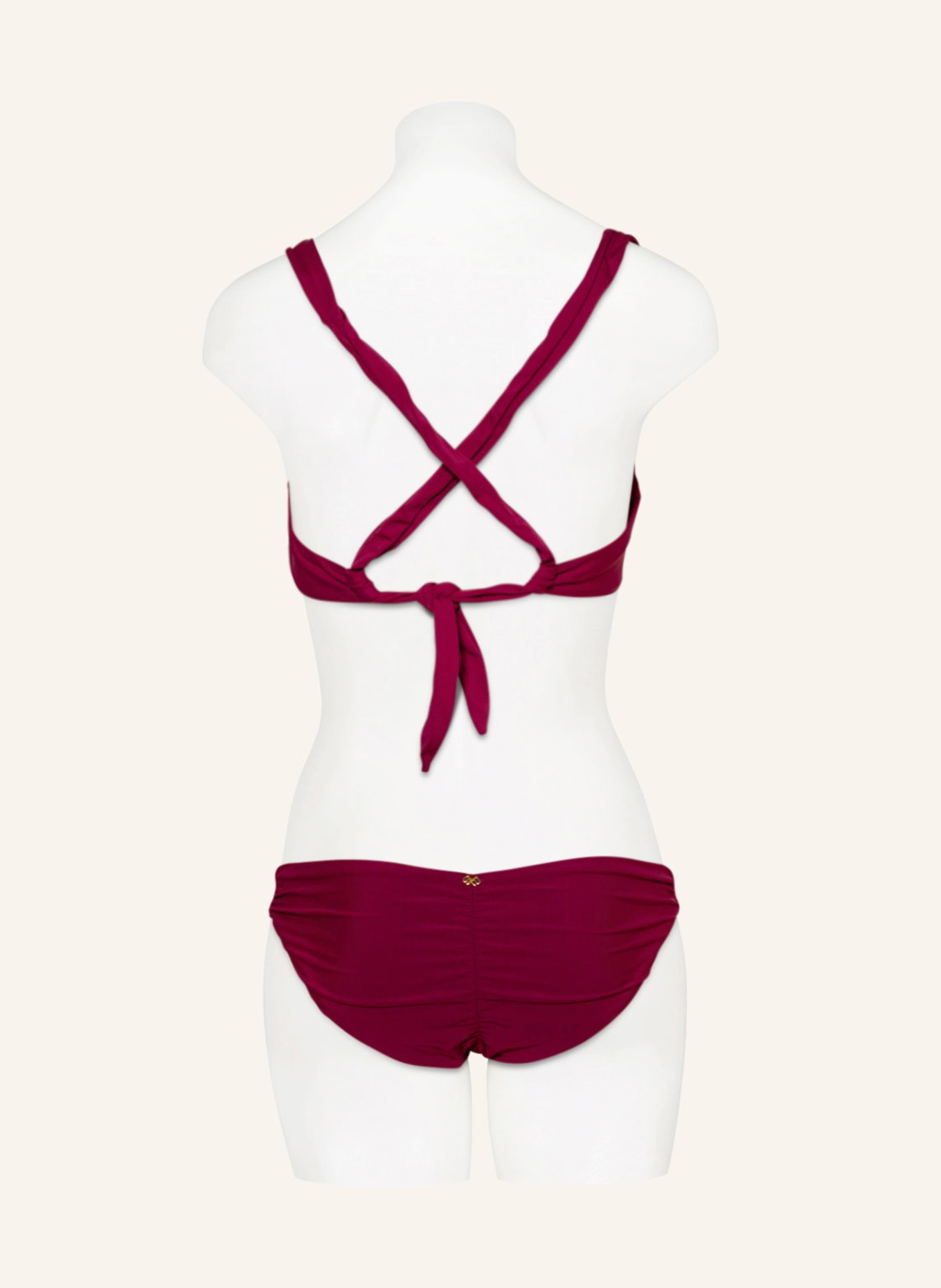 PILYQ Underwired bikini top ZEN , Color: DARK RED (Image 3)