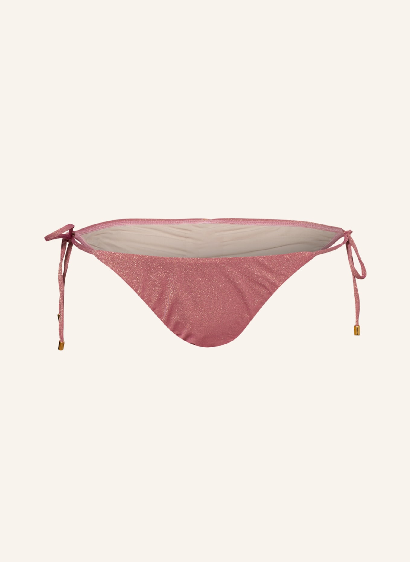 PILYQ Triangle bikini bottoms NAMASTE with glitter thread, Color: ROSE (Image 1)