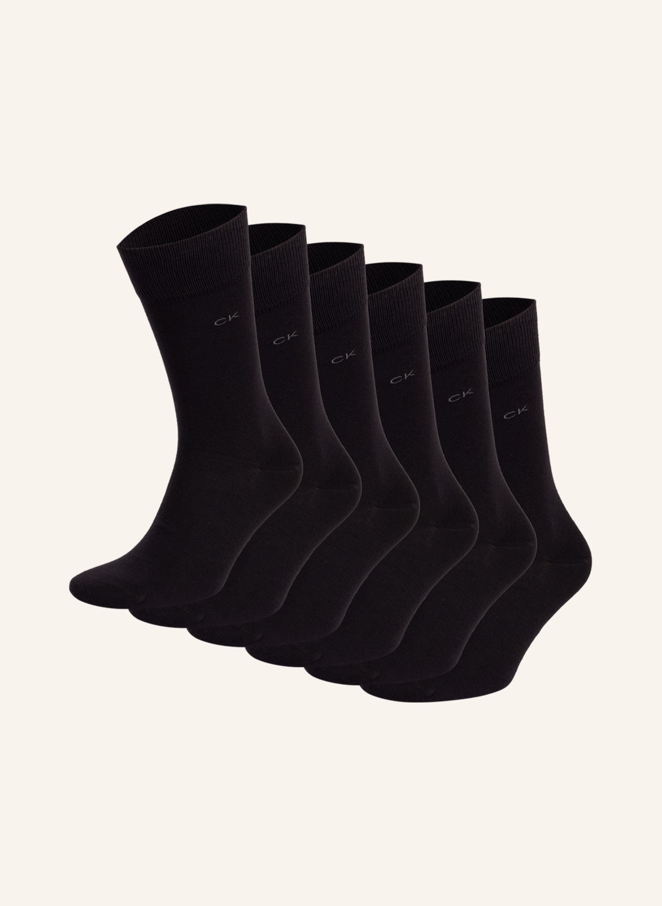 Calvin Klein Ponožky, 6 párů v balení , Barva: 001 BLACK (Obrázek 1)