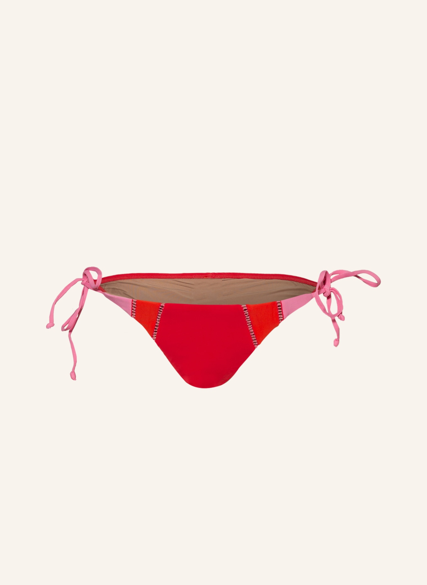 PILYQ Triangel-Bikini-Hose AVALON, Farbe: ROT/ ROSA (Bild 1)