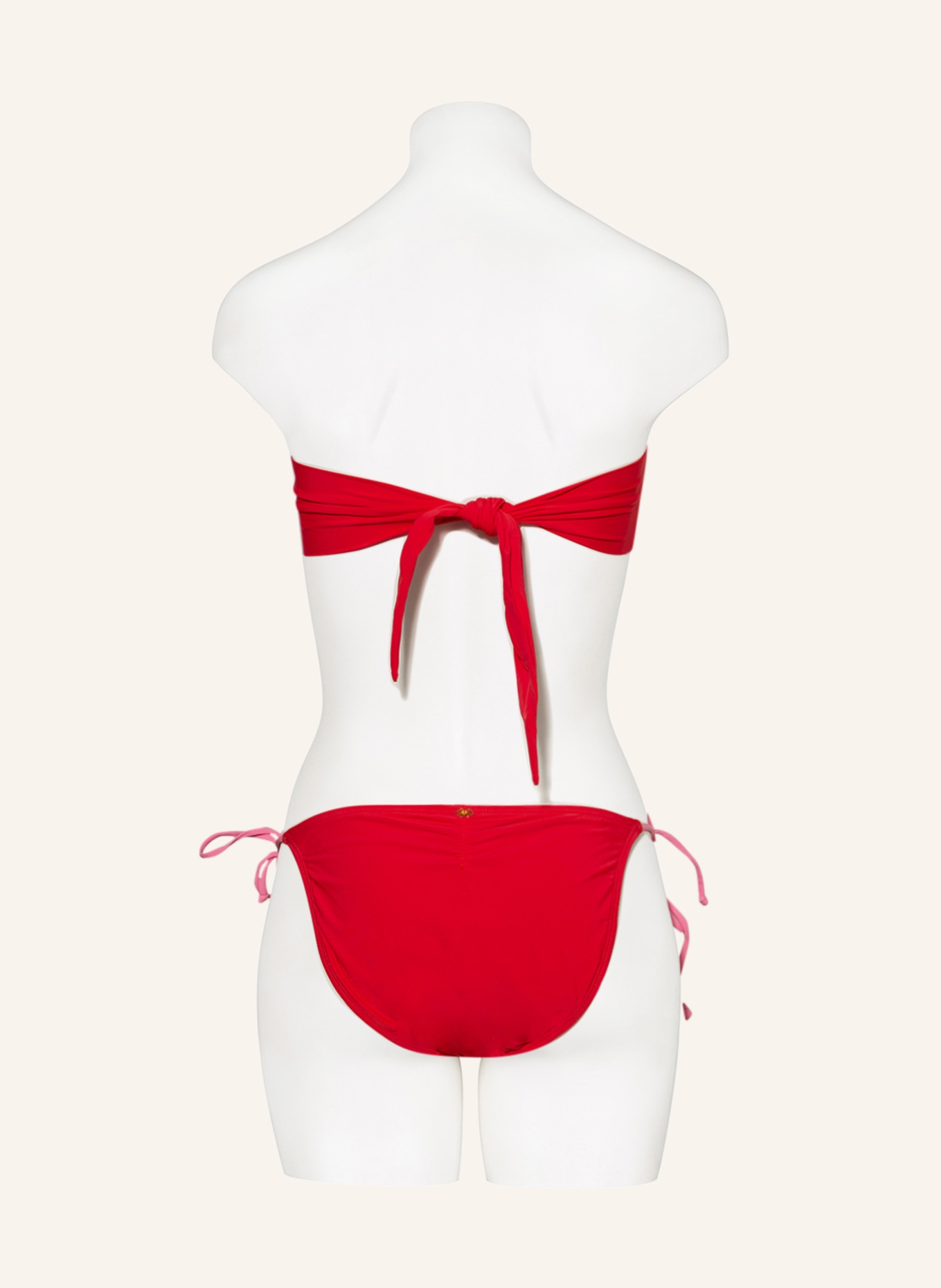 PILYQ Triangle bikini bottoms AVALON, Color: RED/ PINK (Image 3)
