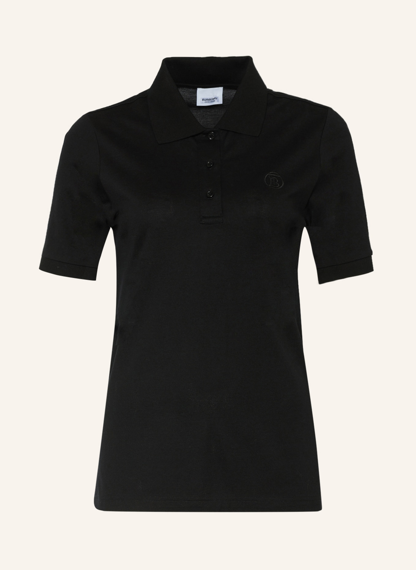 BURBERRY Piqué-Poloshirt, Farbe: SCHWARZ (Bild 1)