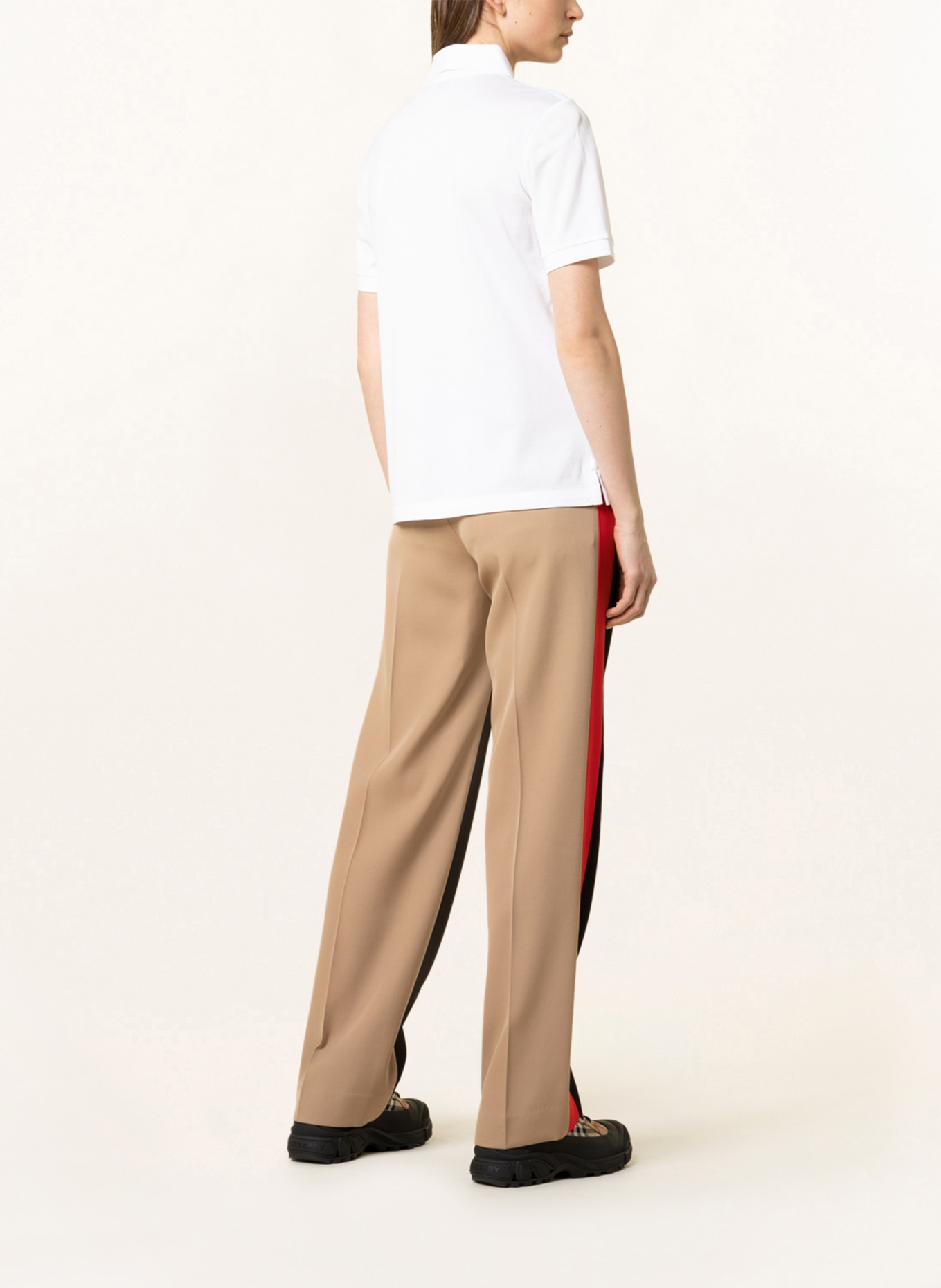 BURBERRY Piqué polo shirt , Color: WHITE (Image 3)