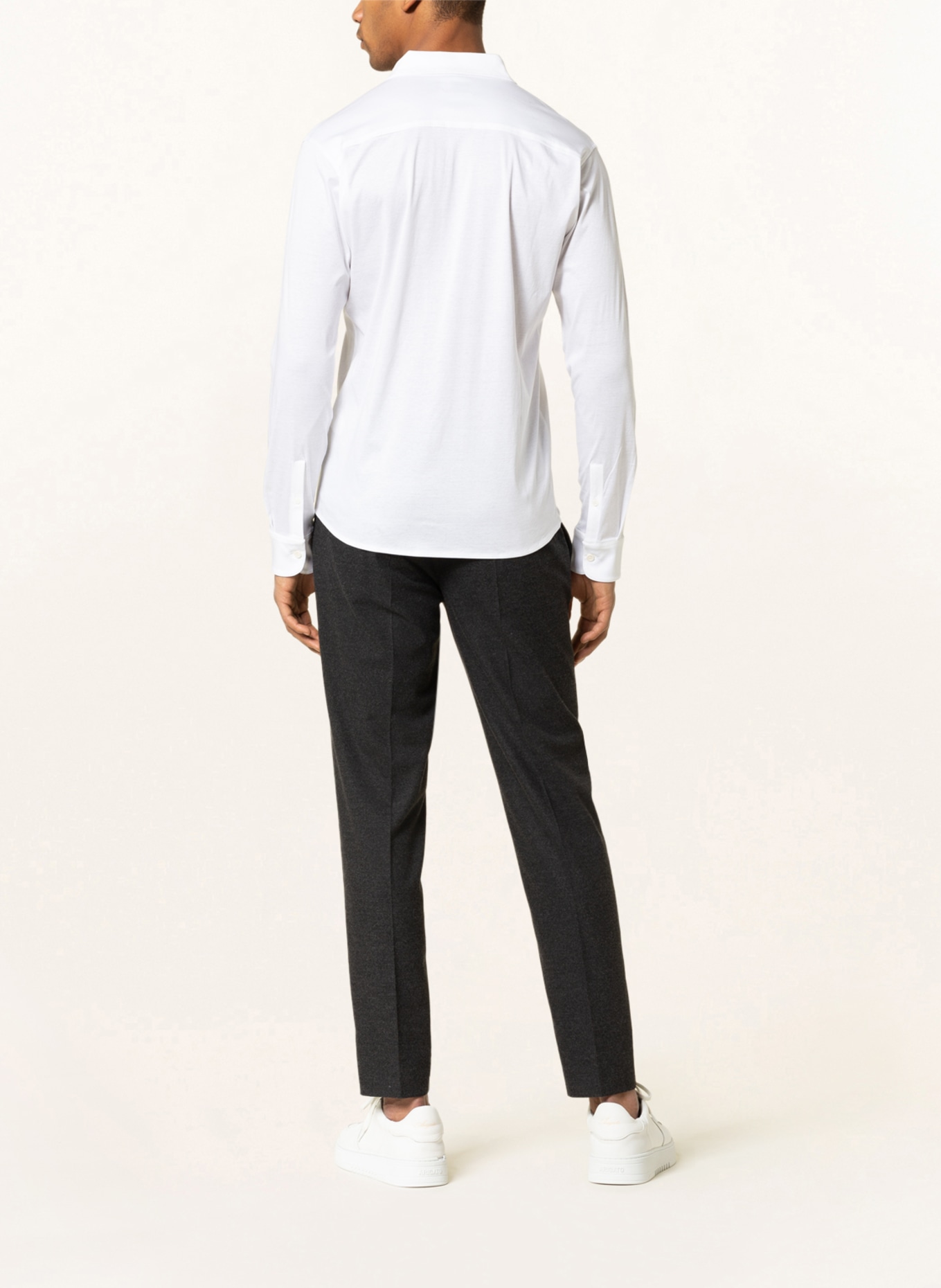 STROKESMAN'S Jersey shirt slim fit, Color: WHITE (Image 3)