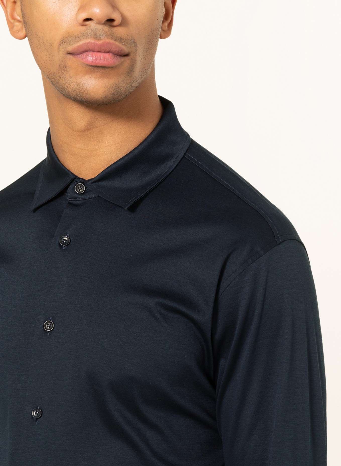 STROKESMAN'S Jerseyhemd Slim Fit, Farbe: DUNKELBLAU (Bild 4)