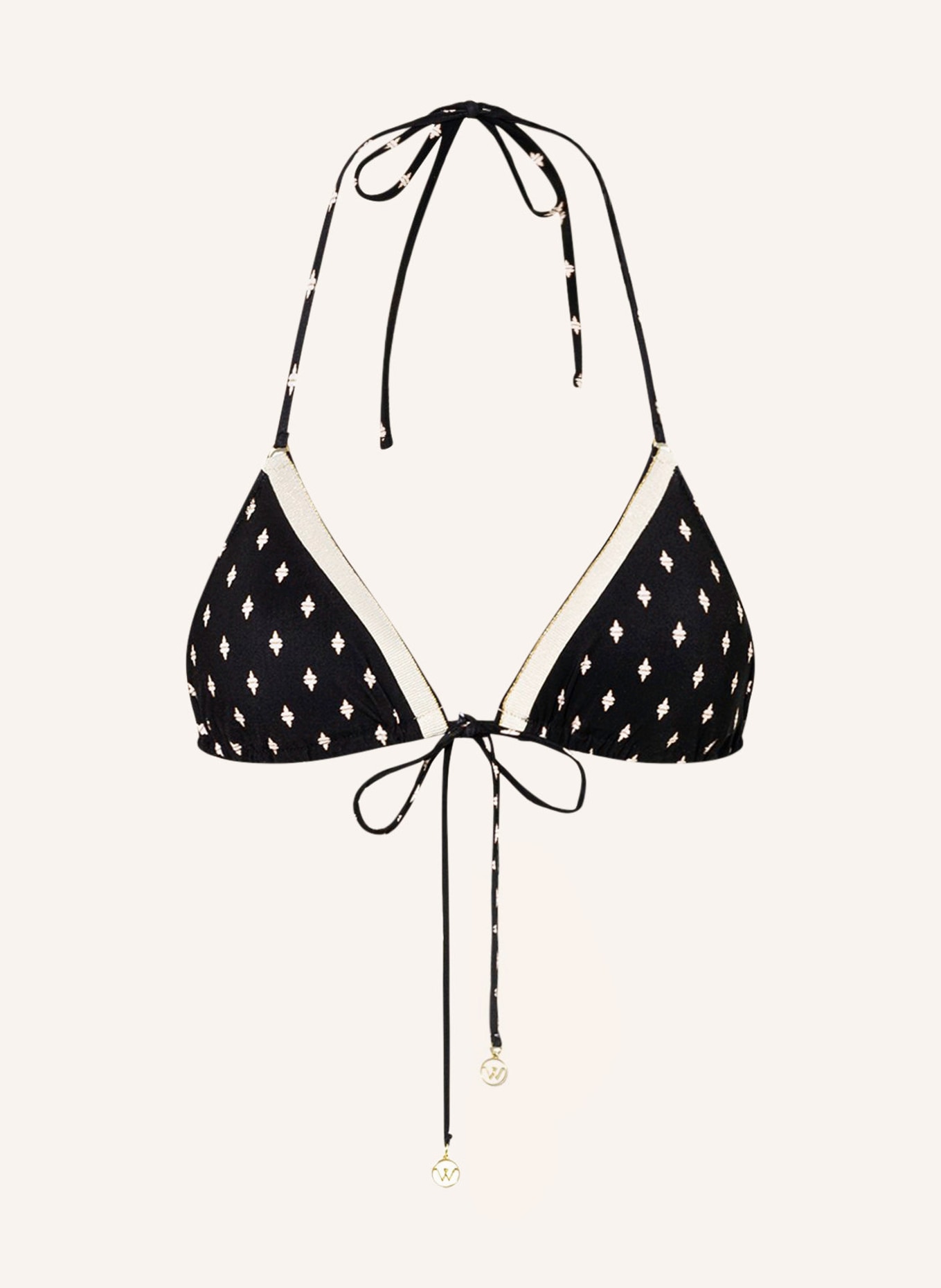 watercult Triangel-Bikini-Top SOUL SPOTS, Farbe: SCHWARZ/ ECRU (Bild 1)
