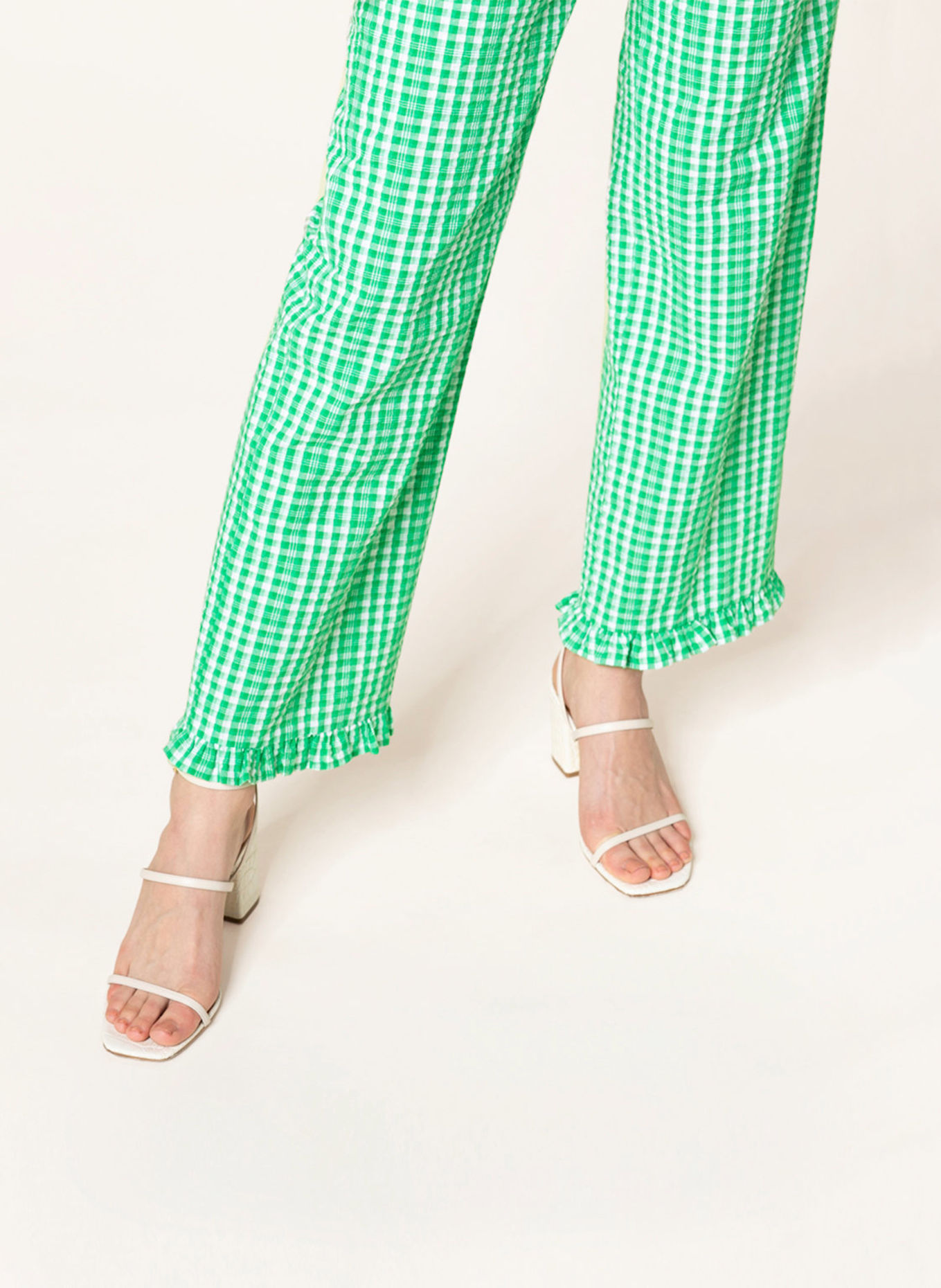 ENVII Trousers ENSUSAN, Color: WHITE/ GREEN (Image 5)