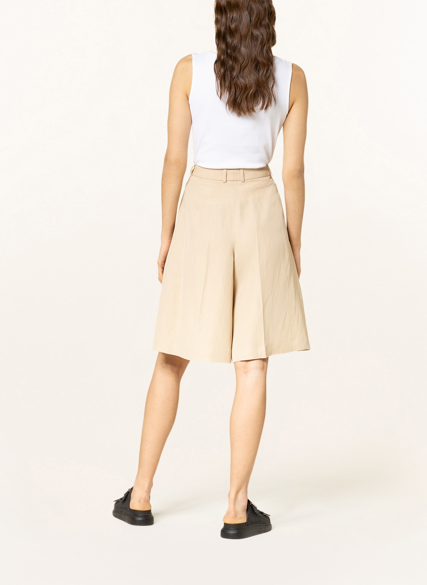 FABIANA FILIPPI Shorts with linen, Color: BEIGE (Image 3)