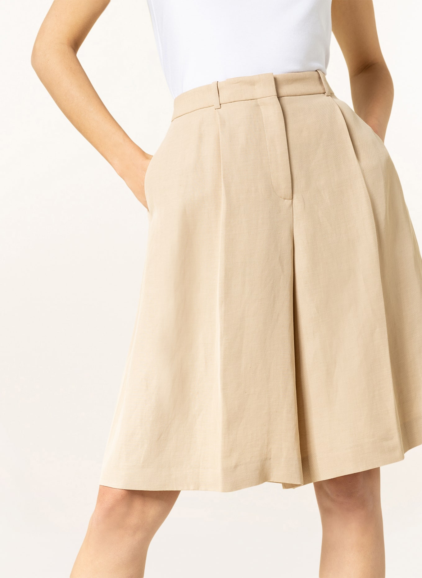 FABIANA FILIPPI Shorts with linen, Color: BEIGE (Image 5)