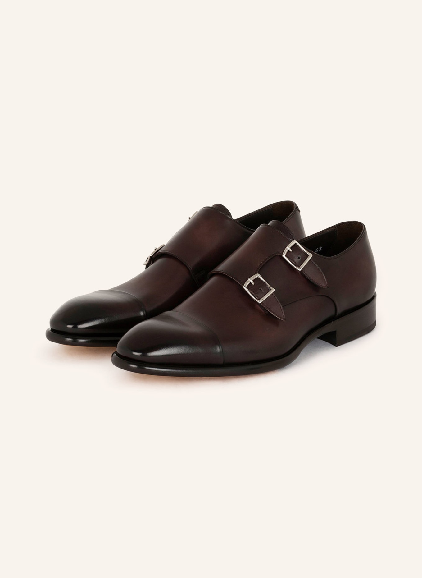 DOUCAL'S Double monks BASQUIAT: DARK BROWN