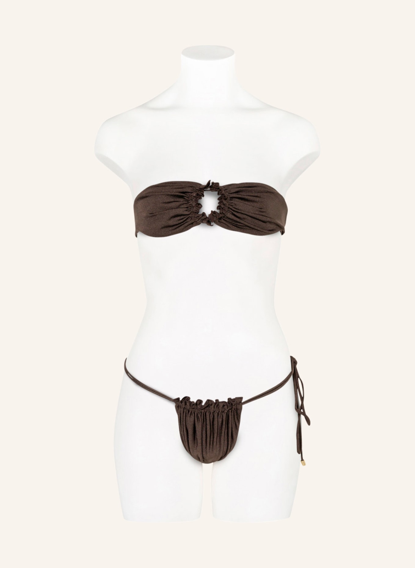 JANTHEE Berlin Halter neck bikini top OLIMPIA, Color: DARK BROWN (Image 4)