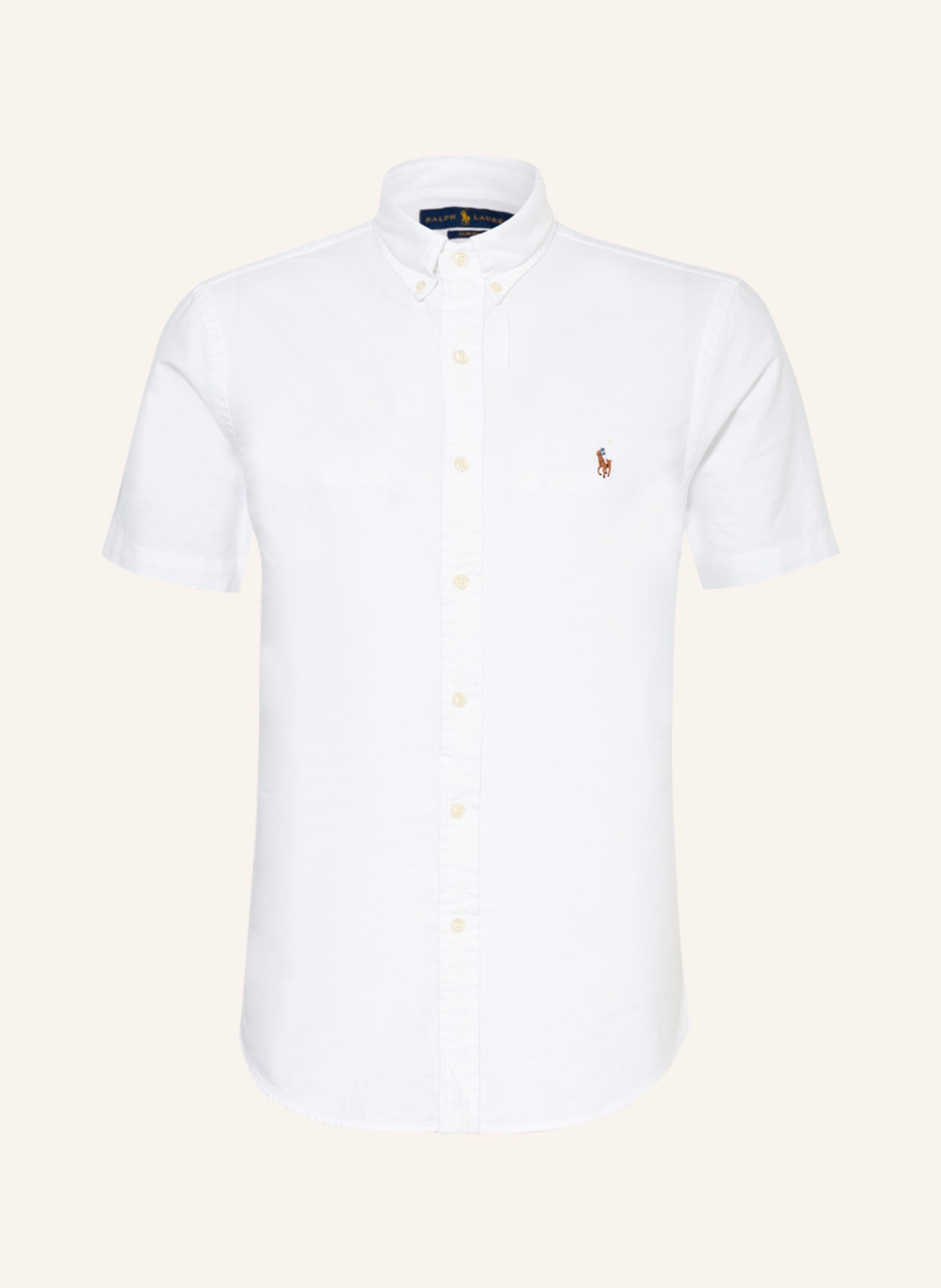POLO RALPH LAUREN Short-sleeved shirt slim fit, Color: 003 BSR WHITE (Image 1)