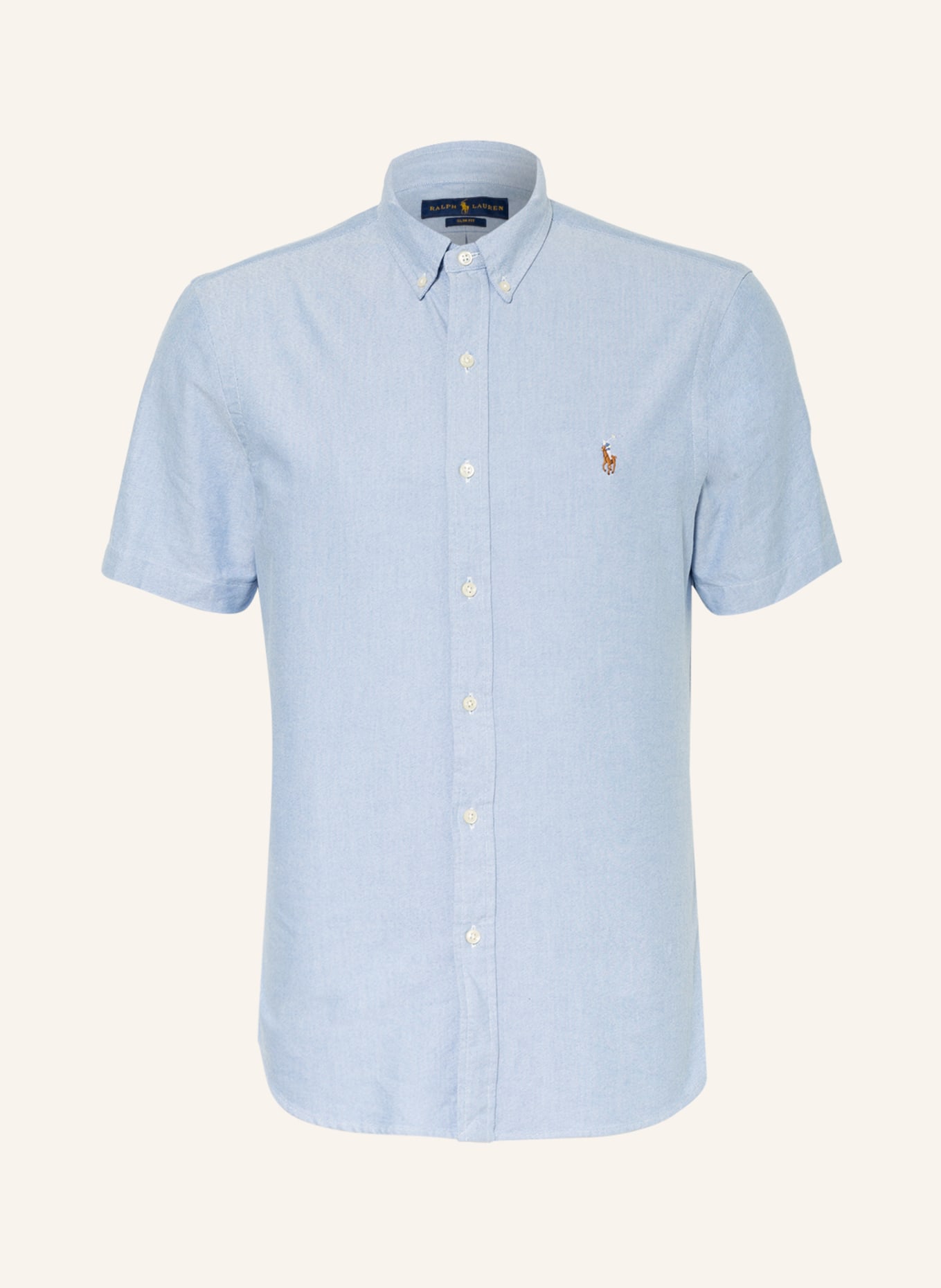 POLO RALPH LAUREN Kurzarm-Hemd Slim Fit, Farbe: HELLBLAU (Bild 1)