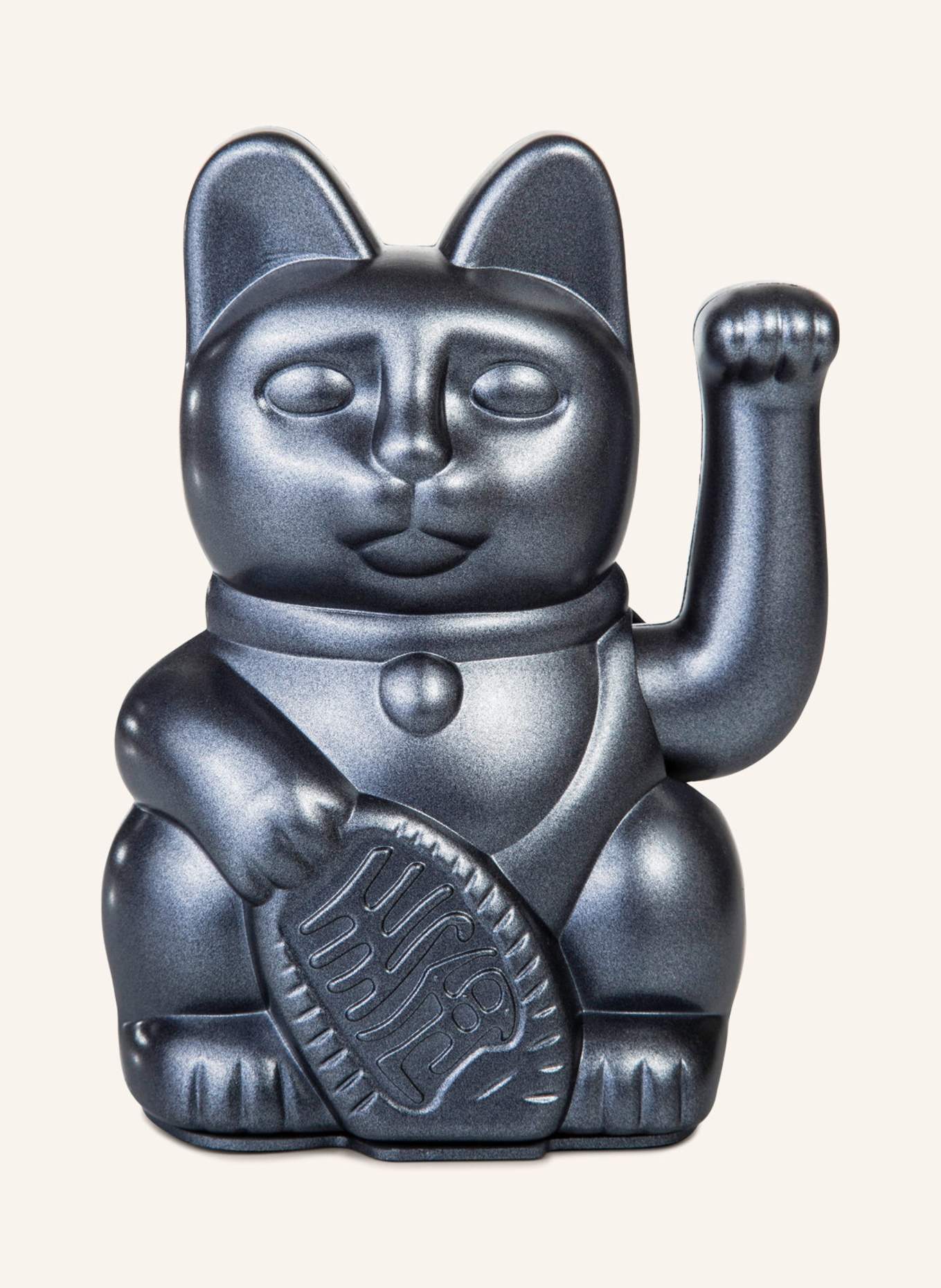 DONKEY Dekofigur LUCKY CAT: SILBER / GRAU