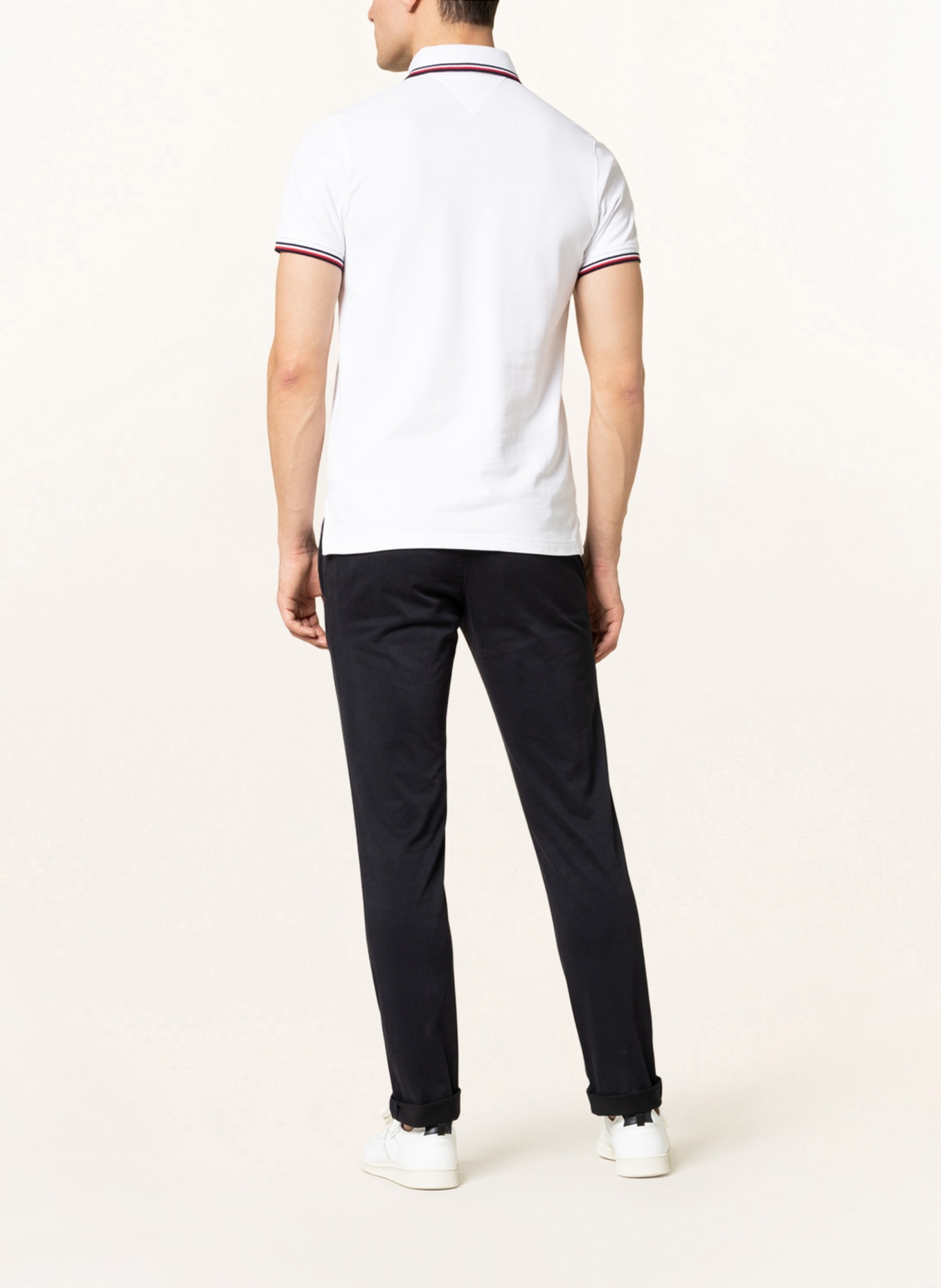 TOMMY HILFIGER Piqué polo shirt slim fit , Color: WHITE (Image 3)