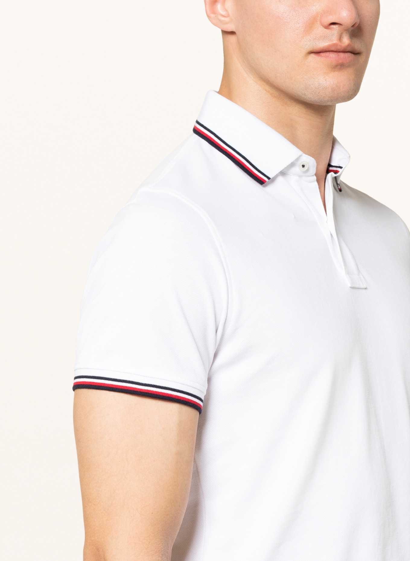 TOMMY HILFIGER Piqué polo shirt slim fit , Color: WHITE (Image 4)