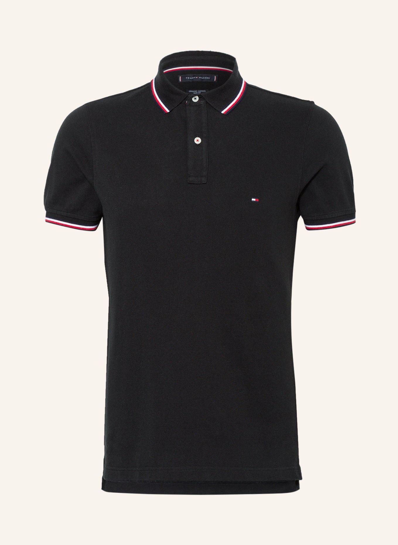 TOMMY HILFIGER Polokošile z piké Slim Fit , Barva: ČERNÁ (Obrázek 1)