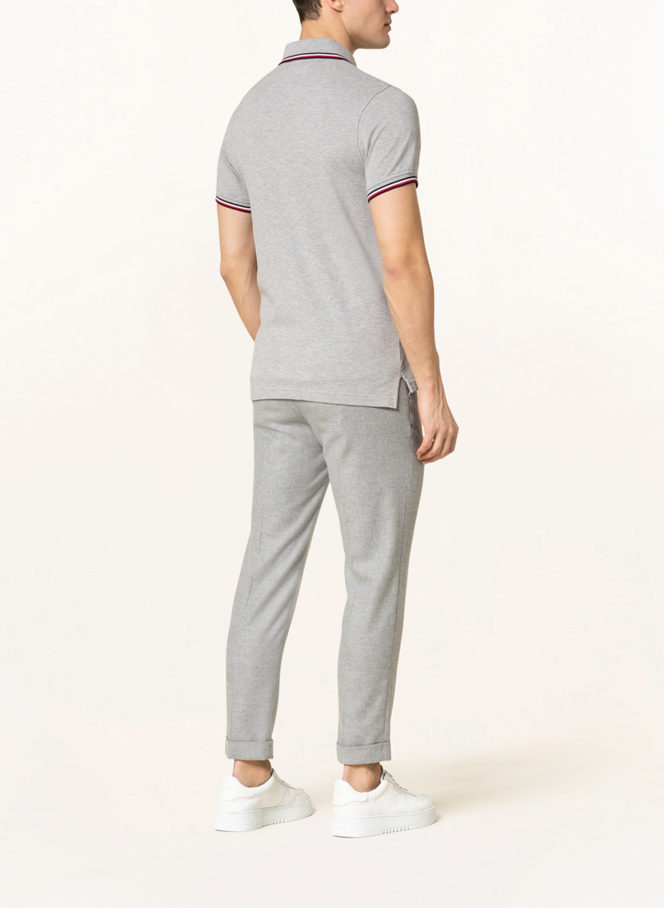 TOMMY HILFIGER Piqué-Poloshirt Slim Fit , Farbe: HELLGRAU (Bild 4)