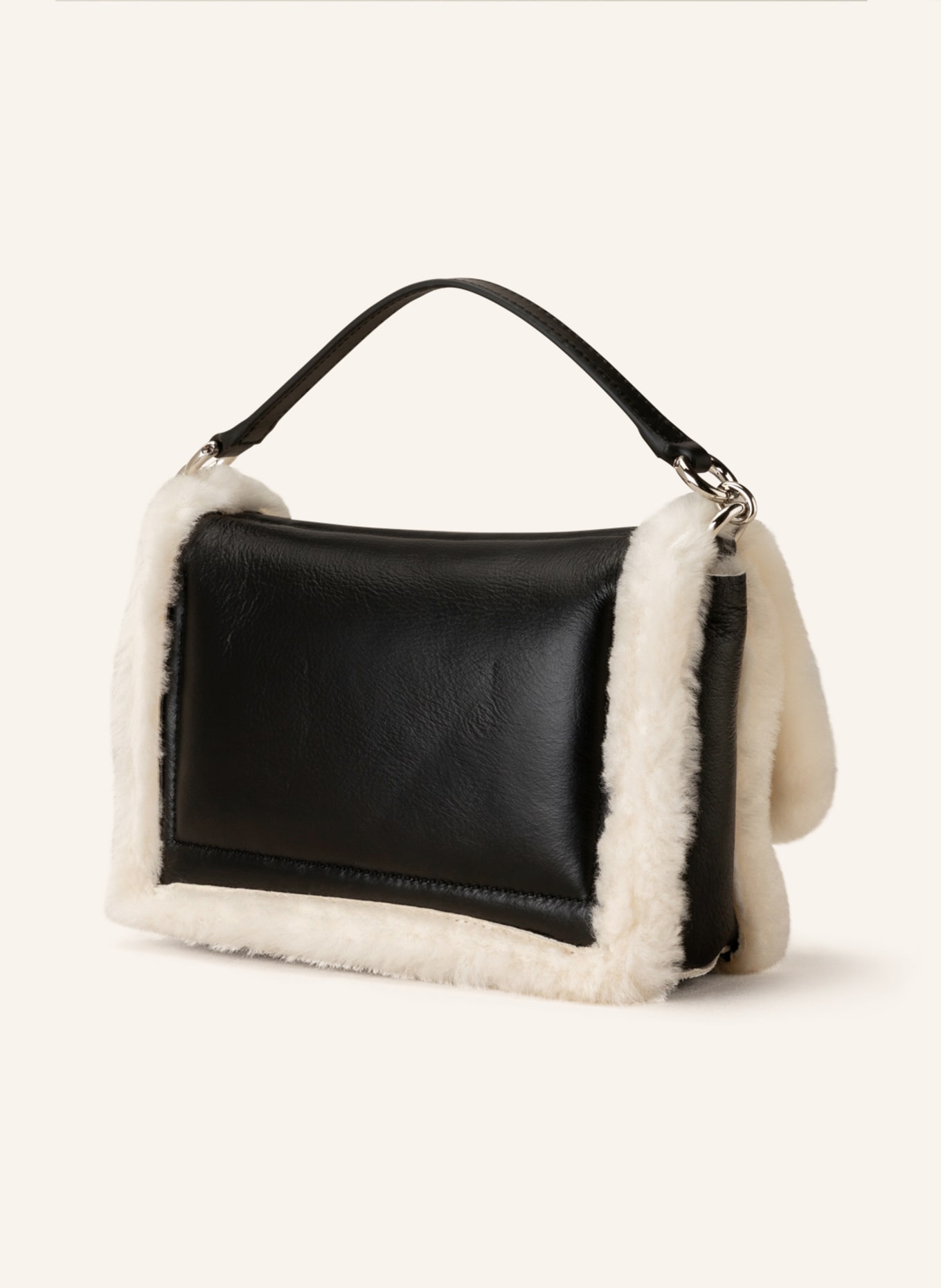 FURLA Shoulder bag 1927 with real fur, Color: BLACK/ WHITE (Image 2)