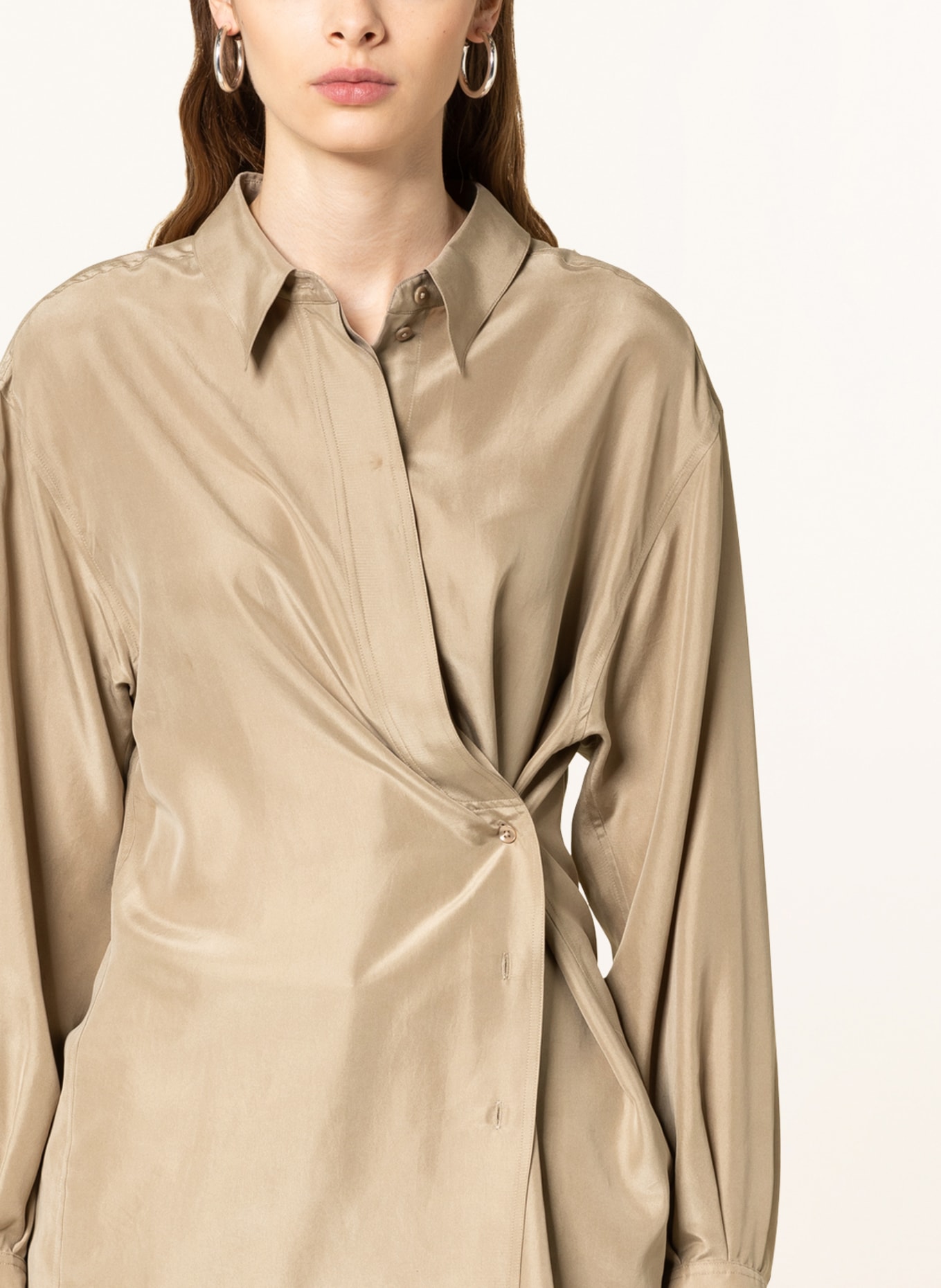 DOROTHEE SCHUMACHER Shirt blouse in silk, Color: KHAKI (Image 5)