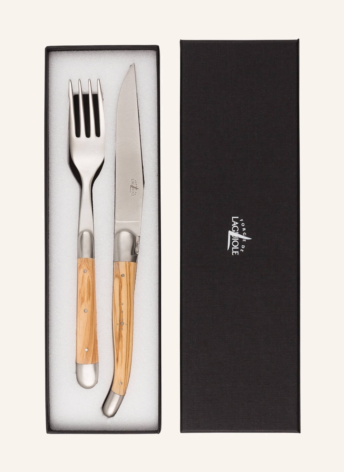 FORGE DE LAGUIOLE 2-piece Cutlery set, Color: LIGHT BROWN (Image 3)