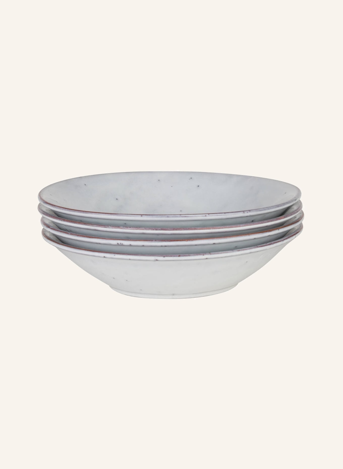 BROSTE COPENHAGEN 4-piece set dinner plate NORDIC SAND, Color: BEIGE (Image 1)