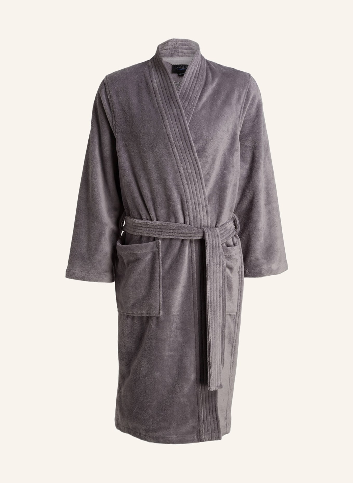 Cawö Men’s bathrobe, Color: GRAY (Image 1)